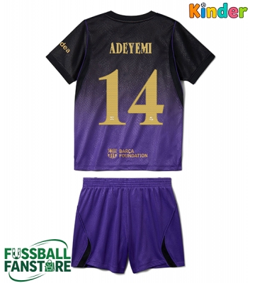Barcelona Karim Adeyemi #14 Replik Auswärtstrikot Kinder 2026-27 Kurzarm (+ Kurze Hosen)